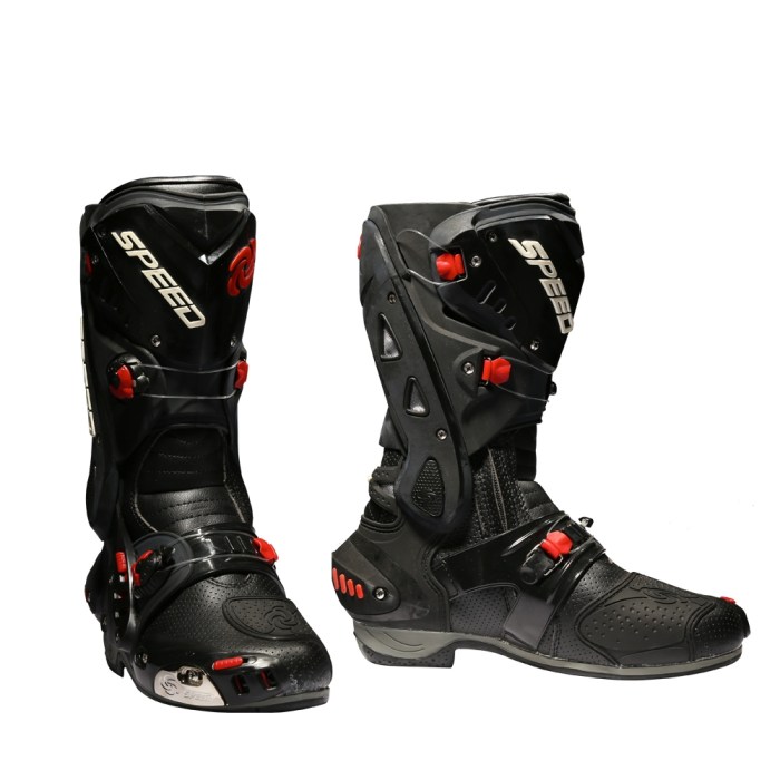 Protective motorcycle boots for riding safety