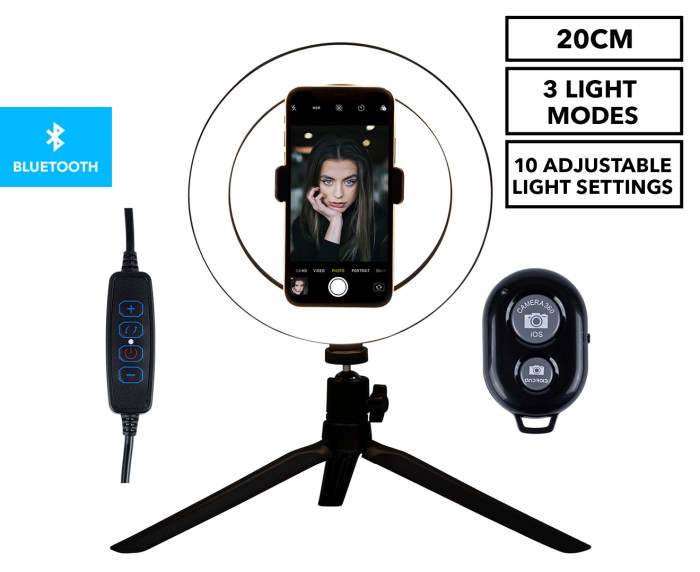 Adjustable ring lights for better selfies and video calls